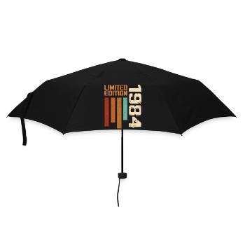 Jahrgang 1984 Retro 1984 Geburtstagsgeschenk - Regenschirm (klein) - Schwarz - Vorne