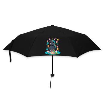 Licorne drôle lapin de Pâques Licorne mignonne Licorne de Pâques - Parapluie standard - noir - Devant