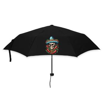 Esthétique Chili Streetwear Hot Skull Look - Parapluie standard - noir - Devant
