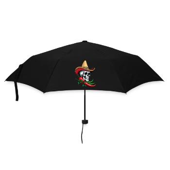 Aesthetic Chili Skull Design Mexikanisch Style - Regenschirm (klein) - Schwarz - Vorne