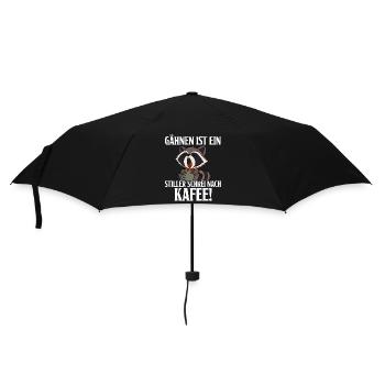Yawning is a silent scree after coffee - Umbrella (small) - black - Front