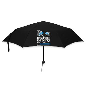 Kein Rassismus im Netz - Regenschirm (klein) - Schwarz - Vorne