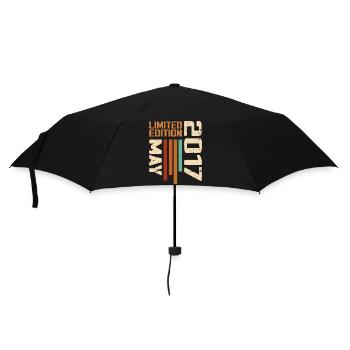 May 2017 Vintage Born In May 2017 Birthday - Umbrella (small) - black - Front