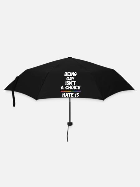 LGBT Pride Month - Schwul sein ist keine Wahl - Regenschirm (klein) - Schwarz