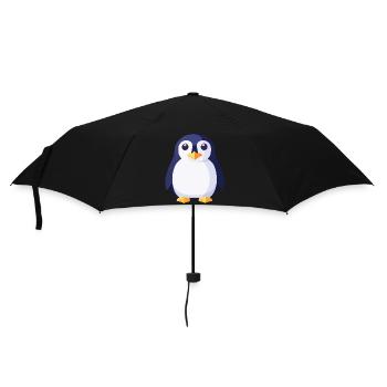 Pingouins noir et blanc - Parapluie standard - noir - Devant