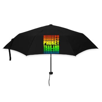 Phuket Thailand rainbow design - Umbrella (small) - black - Front