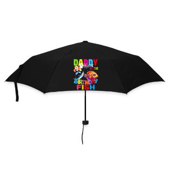 Papa Des Geburtstags Angeln Papa Fisch Geburtstag - Regenschirm (klein) - Schwarz - Vorne