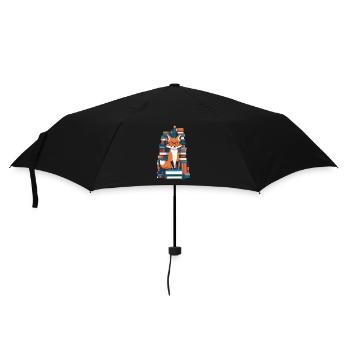 Cute Book Lover Funny Bookworm - Umbrella (small) - black - Front