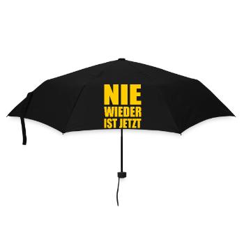 Nie wieder ist jetzt - Regenschirm (klein) - Schwarz - Vorne
