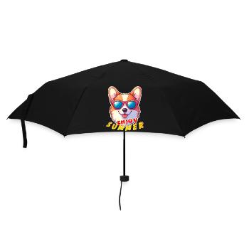 Sunny Corgi Summer Vibes - Umbrella (small) - black - Front
