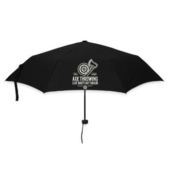 Axtwerfen wie Darts, aber cooler - Regenschirm (klein) - Schwarz - Vorne
