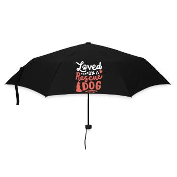 Pflegehund Pfegestelle - Regenschirm (klein) - Schwarz - Vorne