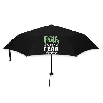 Christlicher Glaube Bibel Zitat - Regenschirm (klein) - Schwarz - Vorne