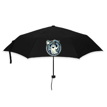 Funny Witch Spirit Witch Broom Vintage Art Style - Umbrella (small) - black - Front