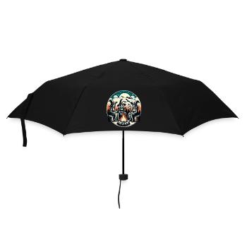 Camping Campfire Vintage Witches Design - Umbrella (small) - black - Front