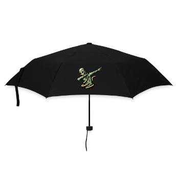 Dabbender Zombie Lustiges Dabbing Design - Regenschirm (klein) - Schwarz - Vorne