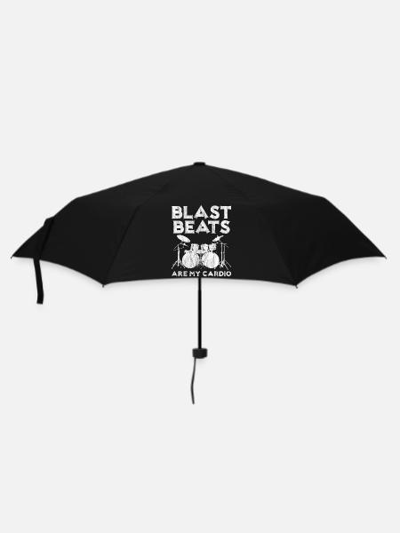 Blast Beats Double Bass Vintage Metal Drummer - Umbrella (small) - black