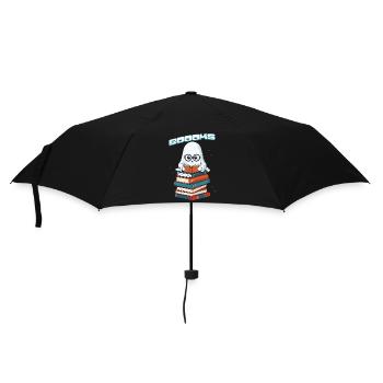 Niedliches Buchliebhaber Gespenst Lustiger Spruch - Regenschirm (klein) - Schwarz - Vorne