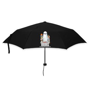 Cute Book Lover Ghost - Umbrella (small) - black - Front