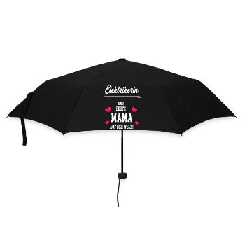 Elektrikerin Beste Mama Muttertag Geburtstag - Regenschirm (klein) - Schwarz - Vorne