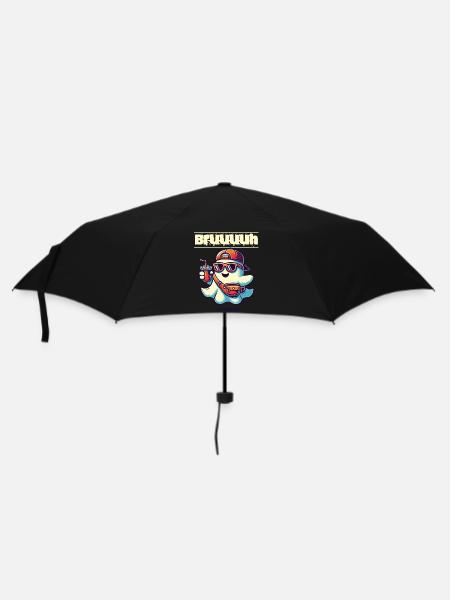 Cool Halloween Ghost Says Bruh - Umbrella (small) - black