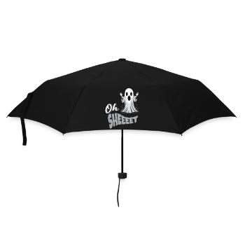 Lustiges Halloween Oh Sheet Gespenst - Regenschirm (klein) - Schwarz - Vorne