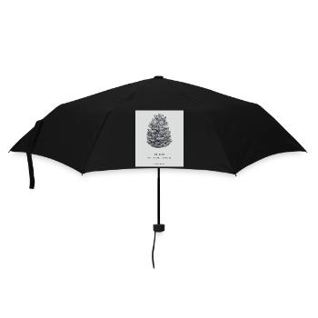 Tannenzapfen Weihnachten Skizze | Pinecone Xmas - Regenschirm (klein) - Schwarz - Vorne
