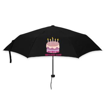 Mon gros gâteau d’anniversaire - Parapluie standard - noir - Devant