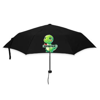Gotta tame em all! T-Rex - Regenschirm (klein) - Schwarz - Vorne