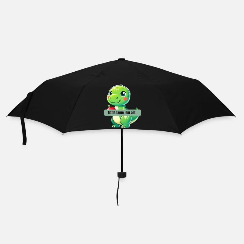 Gotta tame em all! T-Rex - Regenschirm (klein) - Schwarz
