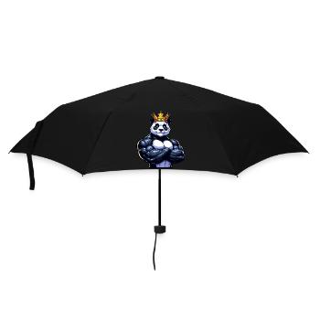 Muscular Panda King Fitness Training - Umbrella (small) - black - Front