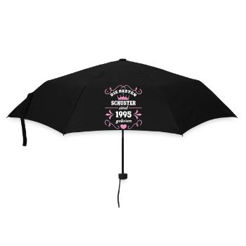 Geburtstag Schusterin Schuster geboren 1995 Geb - Regenschirm (klein) - Schwarz - Vorne