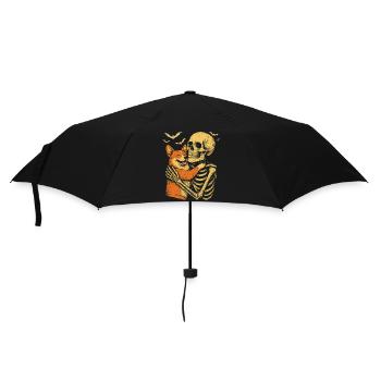 Halloween Mignon Squelette Câlin Corgi - Parapluie standard - noir - Devant