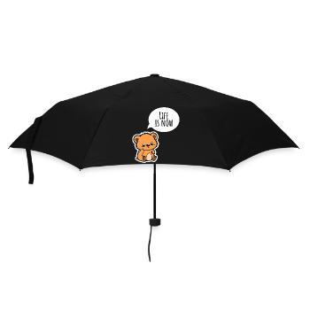 The Cute Bear: Life is now! Enjoy it - Umbrella (small) - black - Front