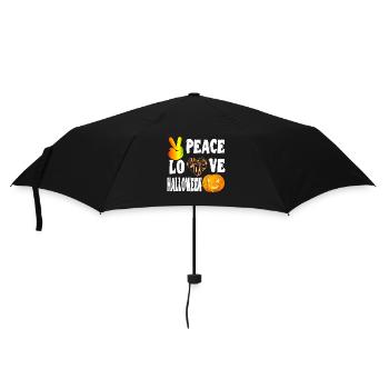 Frieden Liebe Halloween Kostüm Hippie Flower Power - Regenschirm (klein) - Schwarz - Vorne
