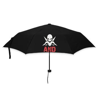 Alien Ninja Emblem - Regenschirm (klein) - Schwarz - Vorne