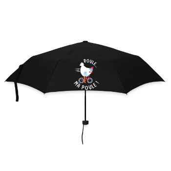 Roule Ma Poule – Humour Cycliste Vélo Homme Gift - Umbrella (small) - black - Front
