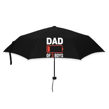 Icône de la batterie du père de trois garçons - Parapluie standard - noir - Devant