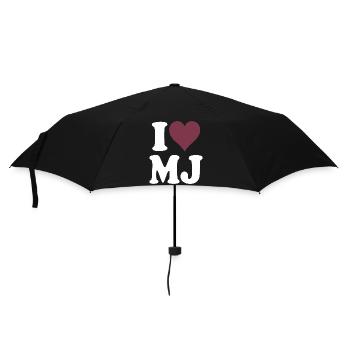 I Love Classic Burgundy Heart Design - Umbrella (small) - black - Front