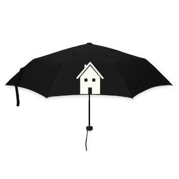 Minimal House Silhouette - Umbrella (small) - black - Front
