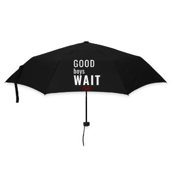 Good Boys Wait – Gehorsamsbelohnungssystem - Regenschirm (klein) - Schwarz - Vorne