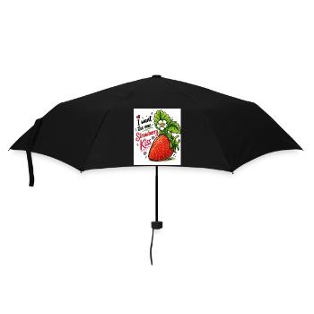 Strawberry Kiss - Umbrella (small) - black - Front