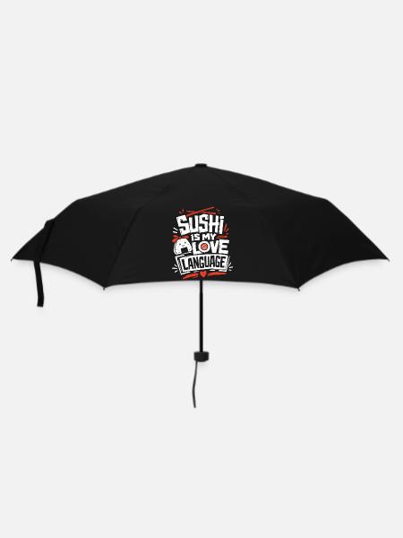 Sushi Is My Love Language - Regenschirm (klein) - Schwarz