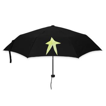 Yellow Star Drawing - Umbrella (small) - black - Front