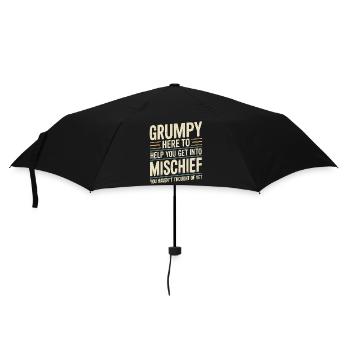 Grumpy hier, um dir zu helfen, in Unfug einzusteigen - Regenschirm (klein) - Schwarz - Vorne