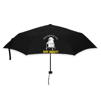 Zu alt für diesen Boo Sheet Halloween-Geist - Regenschirm (klein) - Schwarz - Vorne