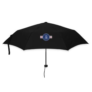 Regen ist erst Lustiger Spruch Nordsee Ostsee - Regenschirm (klein) - Schwarz - Vorne