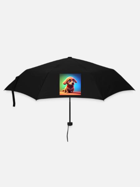 ADORABLE PETIT CHIEN JOYEUX - Parapluie standard - noir