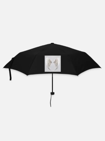 Engelsflügel weiß - Regenschirm (klein) - Schwarz