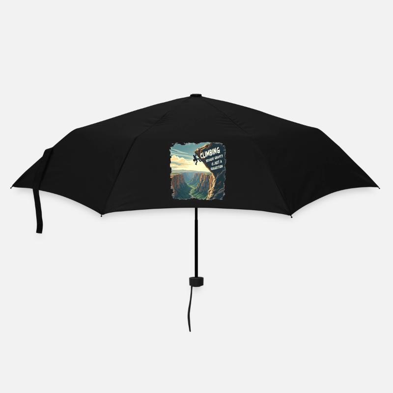 Klettern - Because Gravity Is Just a Suggestion - Regenschirm (klein) - Schwarz